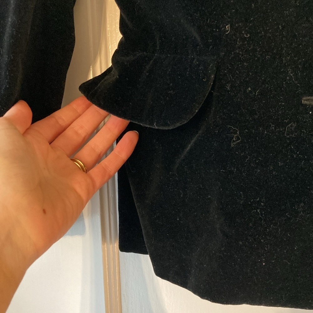 CHRISTIAN DIOR Vintage Velvet 2-piece Skirt Suit with Peplum Jacket - Picture 9 of 16